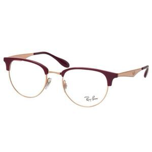 Ray-Ban RX6396 8099 Women Eyeglasses | Red & Rose Gold Browline | 51-19-140